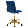 Ripple Armless Performance Velvet Drafting Chair / EEI-4976