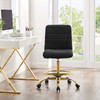 Ripple Armless Performance Velvet Drafting Chair / EEI-4976
