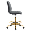 Ripple Armless Performance Velvet Drafting Chair / EEI-4976