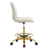 Ripple Armless Performance Velvet Drafting Chair / EEI-4976