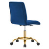 Prim Armless Performance Velvet Office Chair / EEI-4973