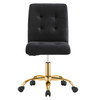 Prim Armless Performance Velvet Office Chair / EEI-4973