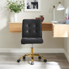 Prim Armless Performance Velvet Office Chair / EEI-4973