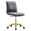 Ripple Armless Performance Velvet Office Chair / EEI-4972