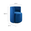Della Performance Velvet Fabric Swivel Chair / EEI-6222