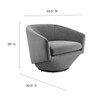 Series Performance Velvet Fabric Swivel Chair / EEI-6224