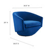 Series Performance Velvet Fabric Swivel Chair / EEI-6224