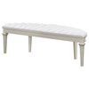 Evangeline Curved Fabric Upholstered Bench Silver Oak / CS-223396