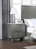 Nathan 2-drawer Nightstand with USB Port White Marble and Grey / CS-224602