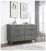 Nathan 6-drawer Dresser White Marble and Grey / CS-224603