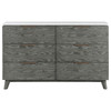 Nathan 6-drawer Dresser White Marble and Grey / CS-224603