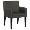 Catherine Upholstered Dining Arm Chair Charcoal Grey and Black (Set of 2) / CS-106252