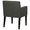 Catherine Upholstered Dining Arm Chair Charcoal Grey and Black (Set of 2) / CS-106252