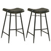 Bayu Leather Upholstered Bar Stool Espresso (Set of 2) / CS-109259