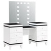 Talei 6-drawer Vanity Set with Hollywood Lighting Black and White / CS-930244