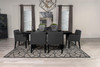 Catherine 5-piece Double Pedestal Dining Table Set Charcoal Grey and Black / CS-106251-S5