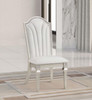 Evangeline Upholstered Dining Side Chair with Faux Diamond Trim Ivory and Silver Oak (Set of 2) / CS-107552