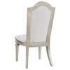 Evangeline Upholstered Dining Side Chair with Faux Diamond Trim Ivory and Silver Oak (Set of 2) / CS-107552