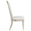 Evangeline Upholstered Dining Side Chair with Faux Diamond Trim Ivory and Silver Oak (Set of 2) / CS-107552