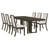 Kelly 7-piece Rectangular Dining Table Set Dark Grey / CS-107961-S7