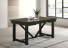 Malia Rectangular Dining Table with Refractory Extension Leaf Black / CS-122341