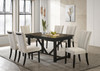 Malia Rectangular Dining Table with Refractory Extension Leaf Black / CS-122341