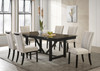 Malia Rectangular Dining Table with Refractory Extension Leaf Black / CS-122341