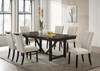 Malia 7-piece Rectangular Dining Table Set with Refractory Extension Leaf Beige and Black / CS-122341-S7