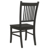 Marbrisa Slat Back Dining Side Chair Matte Black (Set of 2) / CS-123072