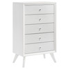 Janelle 5-drawer Chest White / CS-223655