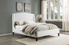 Mosby Upholstered Eastern King Wingback Bed Snow / CS-306020KE