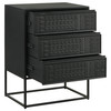 Alcoa 3-drawer Multi-Purpose Tall Accent Cabinet Black / CS-959565