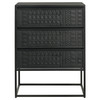 Alcoa 3-drawer Multi-Purpose Tall Accent Cabinet Black / CS-959565
