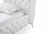 Eastern King Modrest Legend Modern White Bonded Leather Bed / VGVCBD8111-WHT-EK