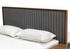 Queen Nova Domus Metcalf - Mid-Century Walnut & Grey Bed w/ Two Nightstands / VGMABR-120-BRN-BED-Q