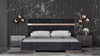 Modrest Cartier - Queen Modern Black + Rose Gold Bed + Nightstands / VGVCBD-A002-BLK-BED-2NS-SET-Q