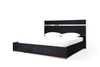 Modrest Cartier - Queen Modern Black + Rose Gold Bed + Nightstands / VGVCBD-A002-BLK-BED-2NS-SET-Q