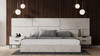Nova Domus California King Marbella - Italian Modern White Marble Bed w/ 2 Nightstands / VGACMARBELLA-BED-CK