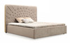 Modrest Moontide - Queen Glam Beige Velvet and Brushed Brass Bed / VGVCBD1922-19-BED-Q