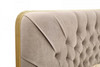 Modrest Moontide - Queen Glam Beige Velvet and Brushed Brass Bed / VGVCBD1922-19-BED-Q