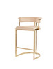 Modrest - Munith Modern Beige Velvet & Gold Counter Stool / VGZAB9504-BG-BS