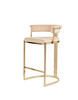 Modrest - Munith Modern Beige Velvet & Gold Counter Stool / VGZAB9504-BG-BS