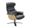 Modrest - Nowak Modern Black Lounge Chair & Ottoman Set / VGKK-A938-BLK-SET