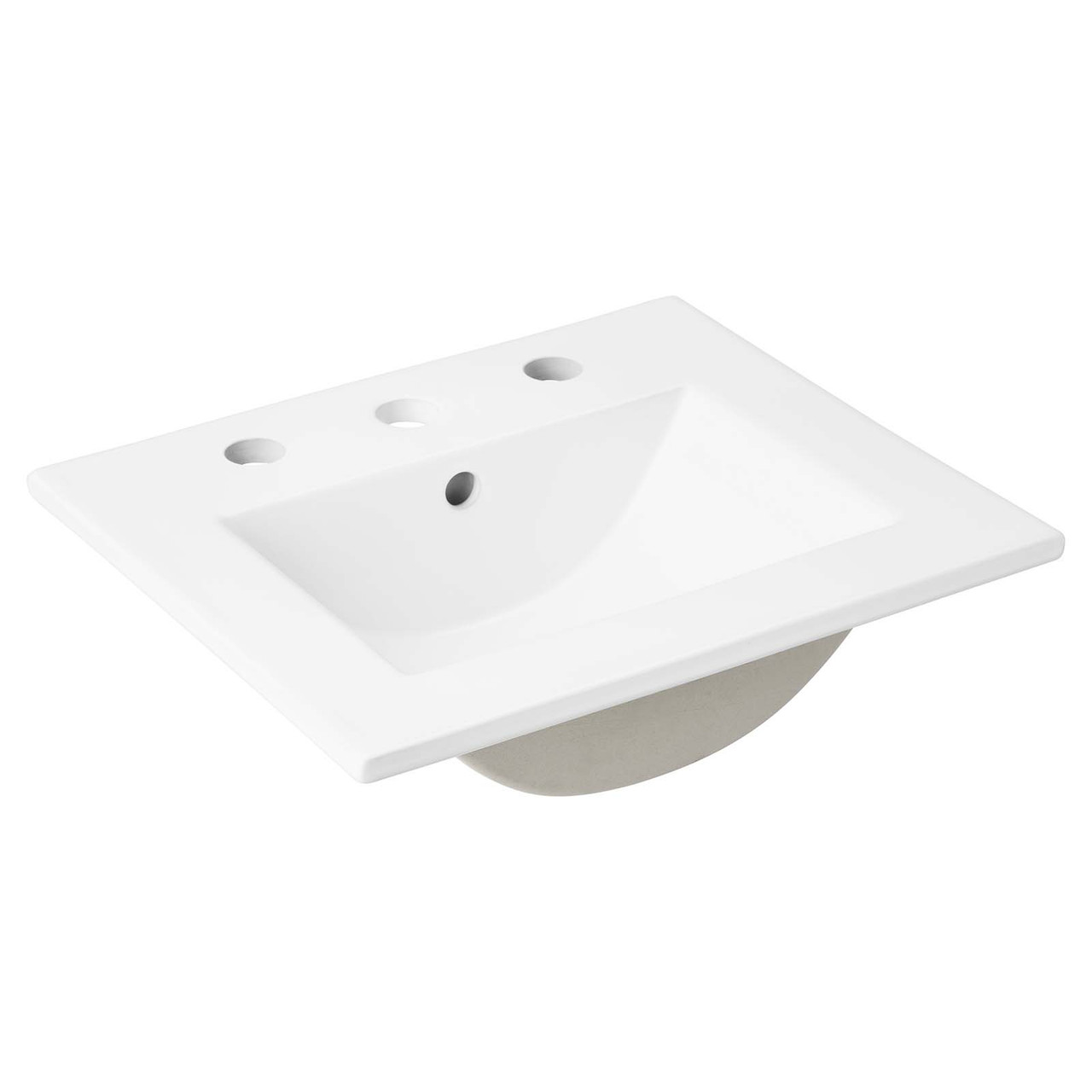 Modway Cayman 18 inch Bathroom Sink in White