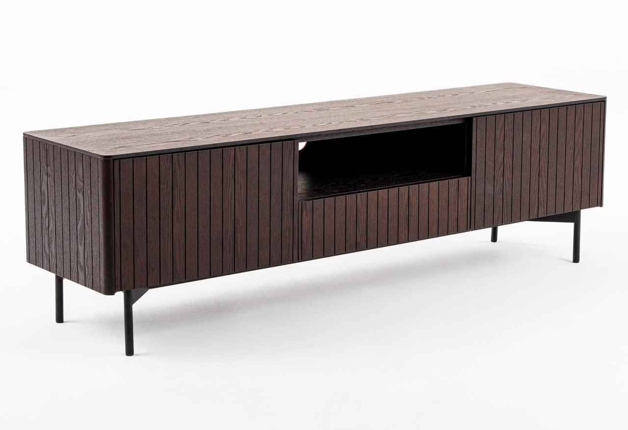 Calhoun - Modern Smoked Ash TV Stand - Thumbnail 2