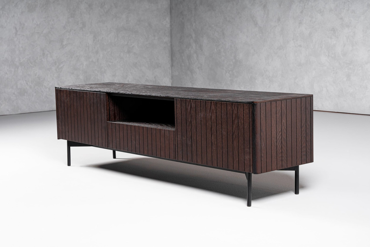 Calhoun - Modern Smoked Ash TV Stand - Thumbnail 5