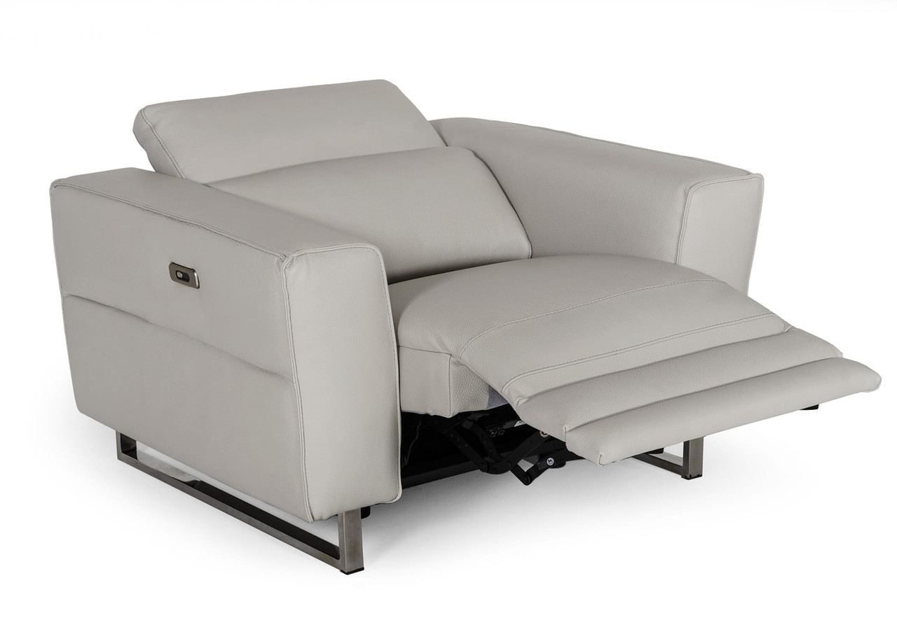 Lucca - Italian Modern Grey Armchair w/ Electric Recliner / VGDDLUCCA ...