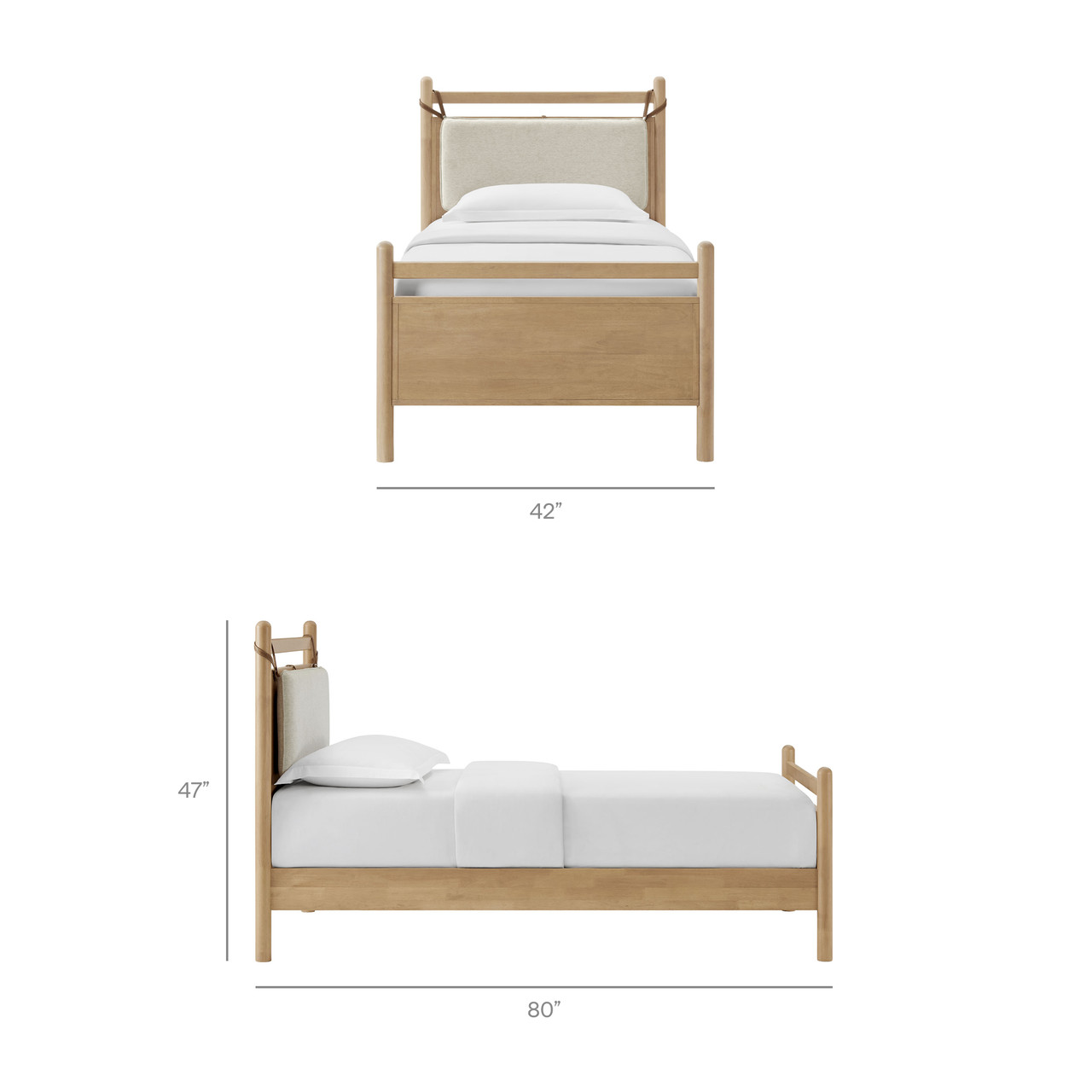 Leni Twin Size Wood Platform Bed Frame by Modway / MOD-7309 - GEG