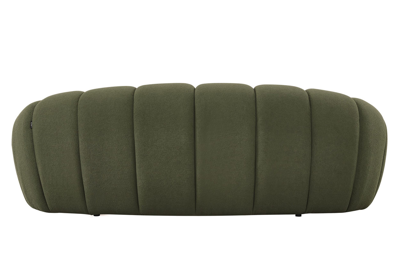 Yolonda - Modern Curved Green Fabric Loveseat / VGEV2126C-LOVE-C