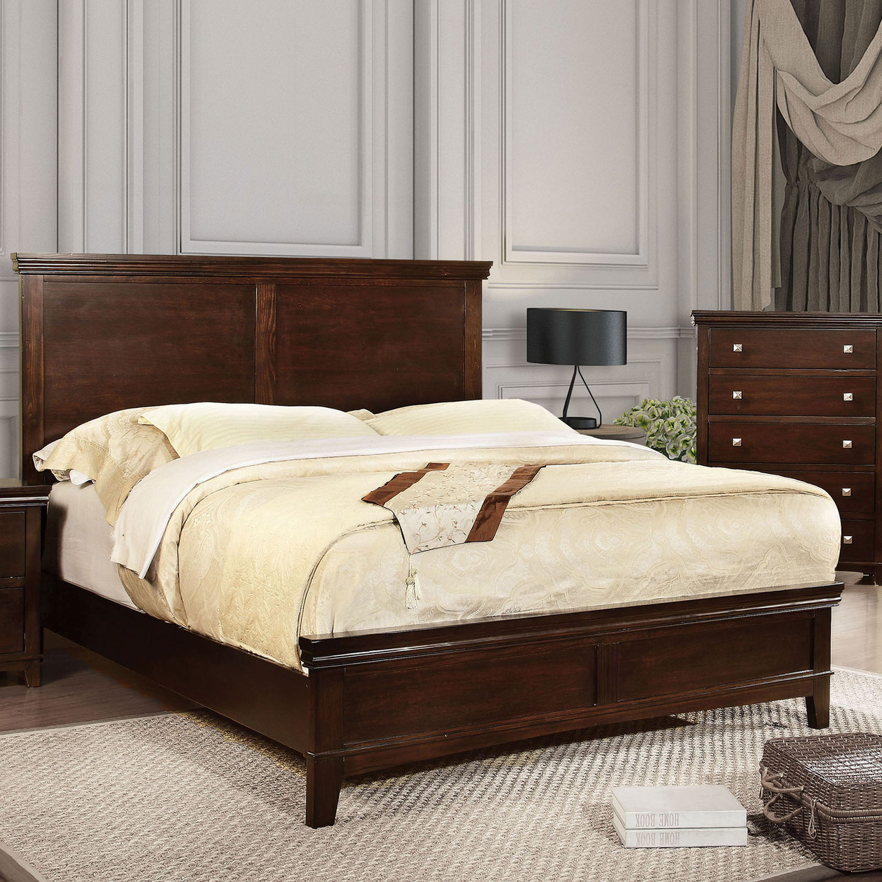 Furniture of America Louis Philippe CM7966CH-CK-BED Cal. King Bed